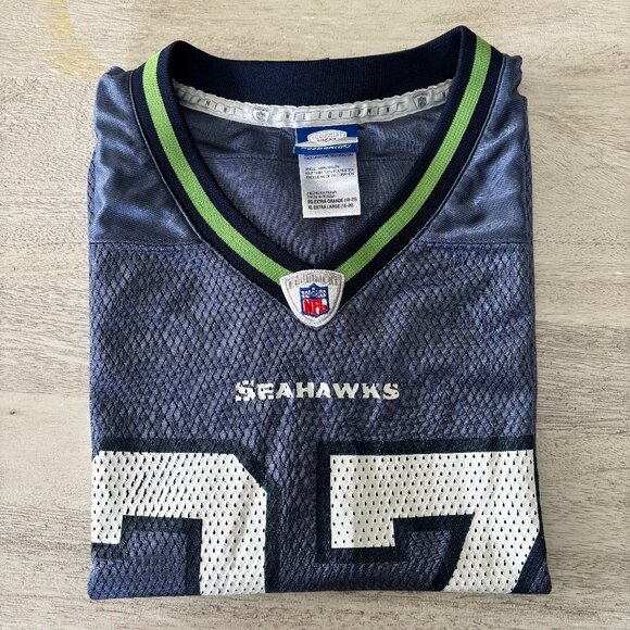 Y2K Seattle Seahawk Shaun Alexander #37 Reebok NFL Youth XL 18-20 Jersey - Picture 1 of 10